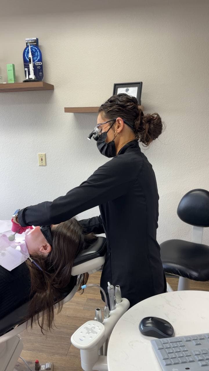 Precision dental procedure at The Smile Suite in Midland, Texas